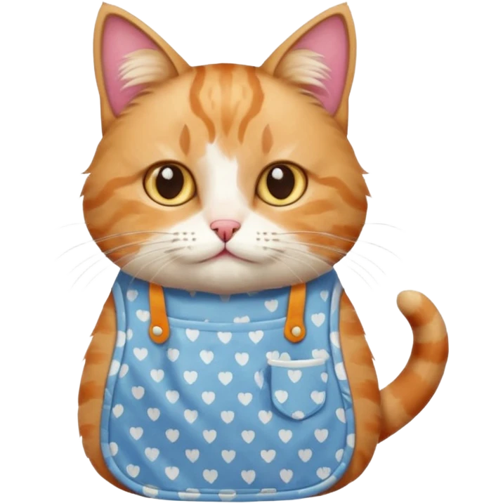 Cat apron emoji