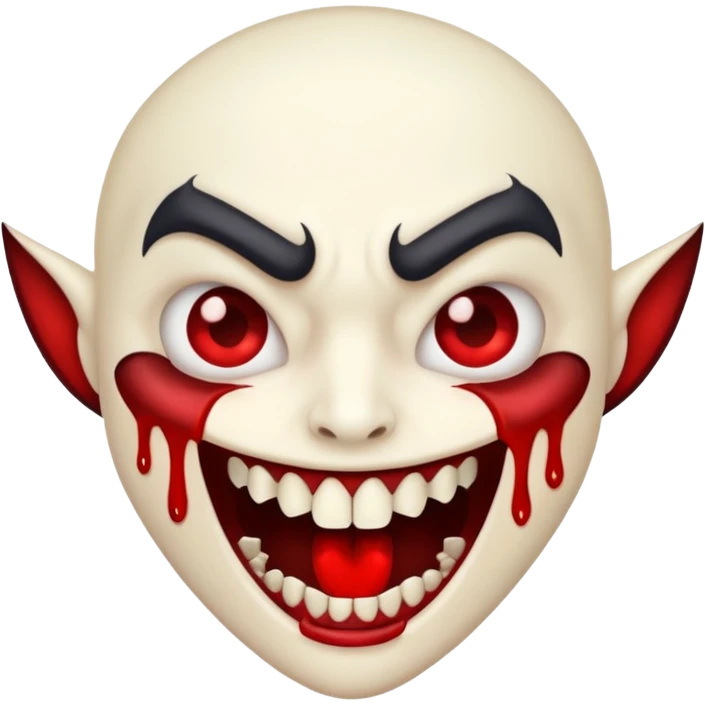 vampire emoji with freeforms and blood  emoji