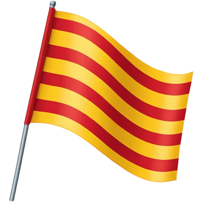 A yellow flag with three red stripes  emoji