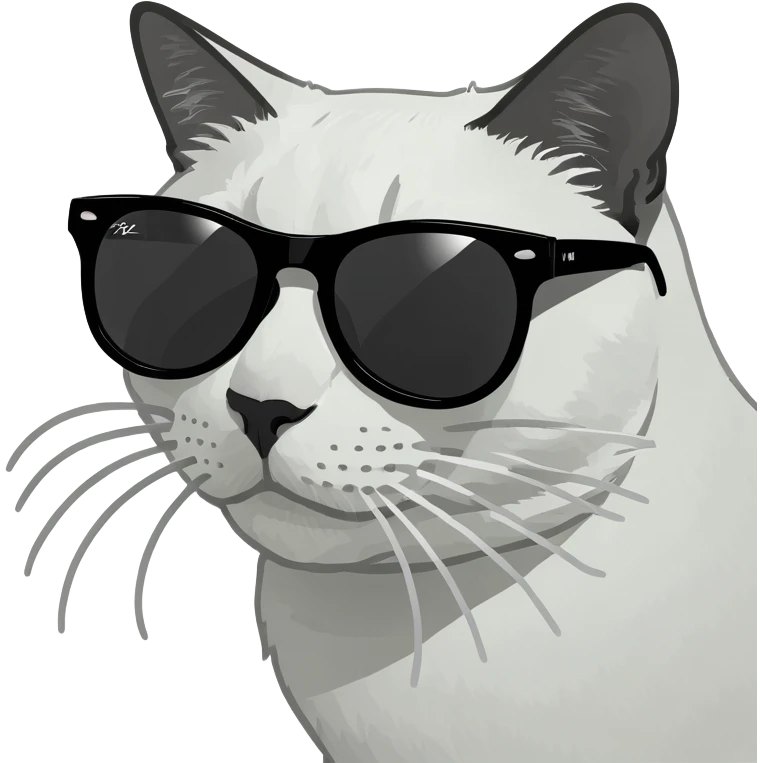 Cat with sunglasses emoji
