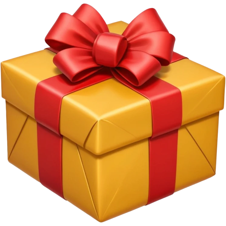 Emoji of a Gift in diagonal view emoji