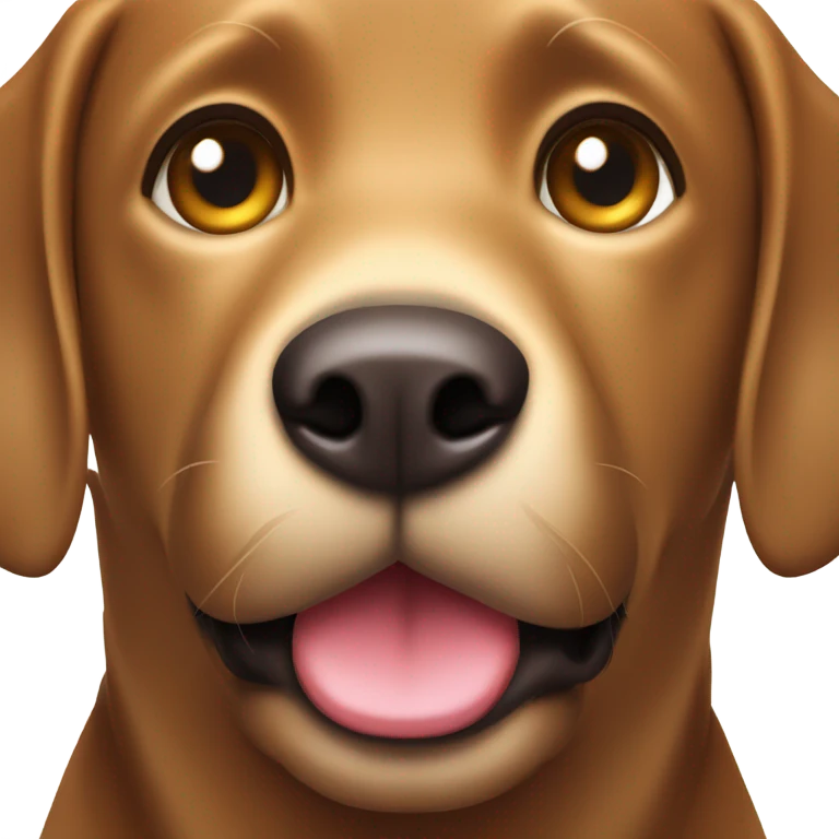 cute brown labrador dog  emoji
