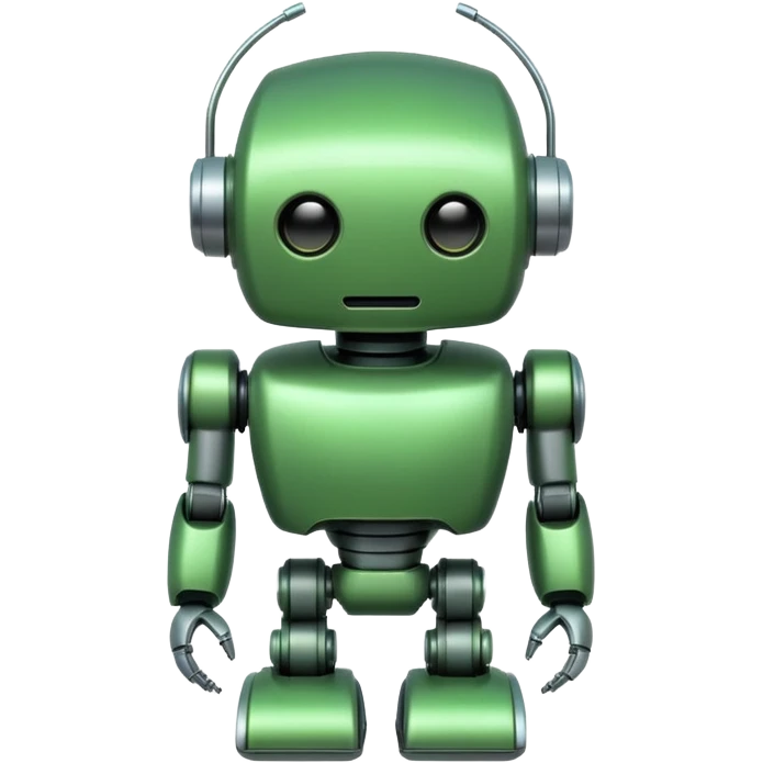 Green robot - chatbot icon emoji