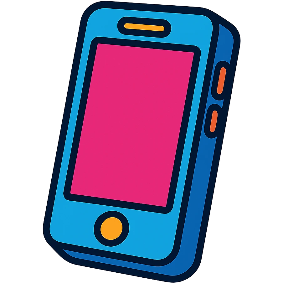 phone, vibrant toon style emoji