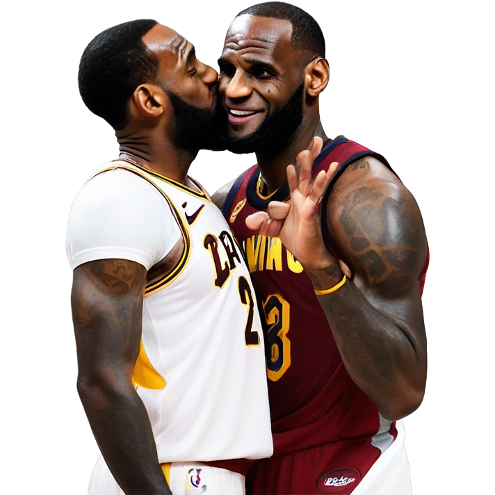 LeBron kiss emoji