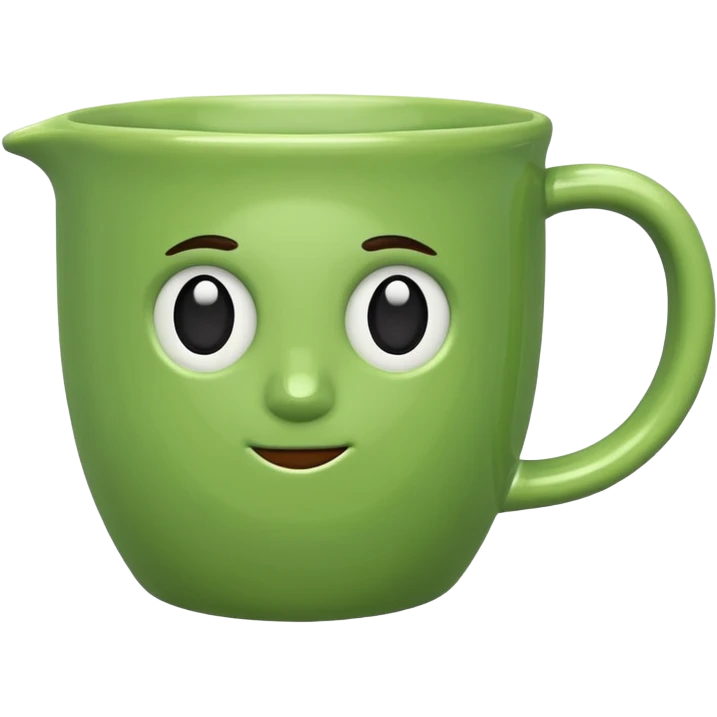 green mug with no face emoji