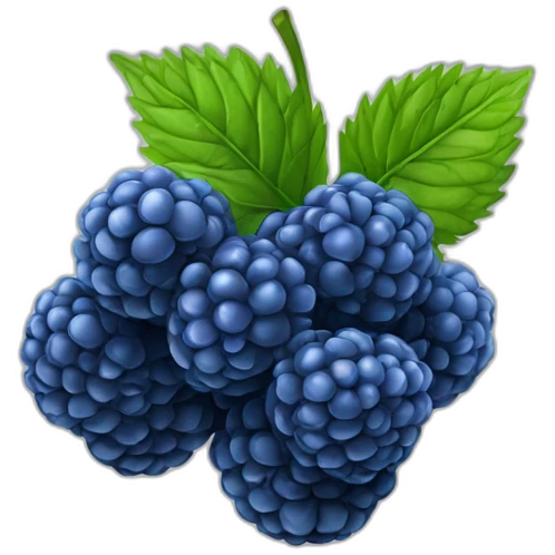 blue raspberrry fruit emoji