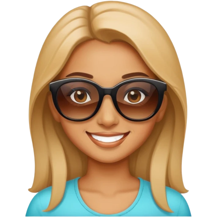  a girl with sun glasses  emoji