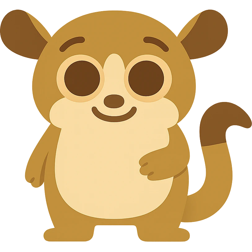Madagascar Mort in a cute color style emoji