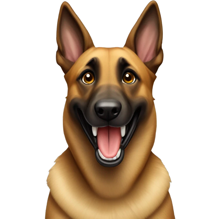Belgian Malinois laughing  emoji