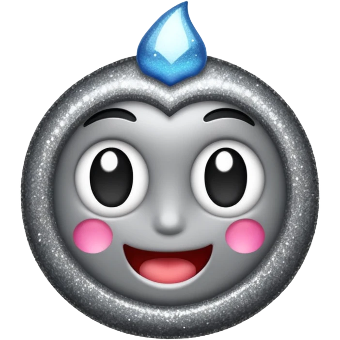 sweet glitter gray emoji