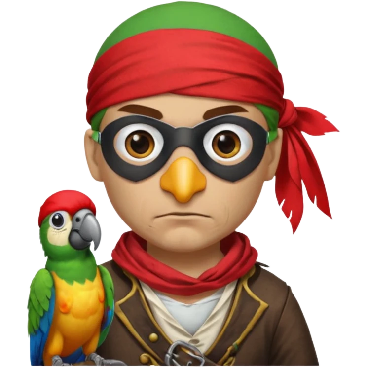 pirate and parrot emoji