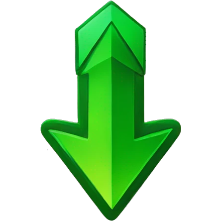 green arrow up badge emoji