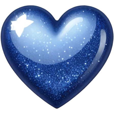 navy glitter heart emoji
