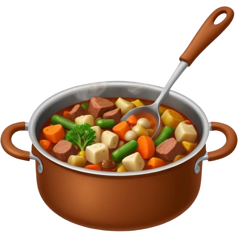 a saucepan with boiling stew emoji