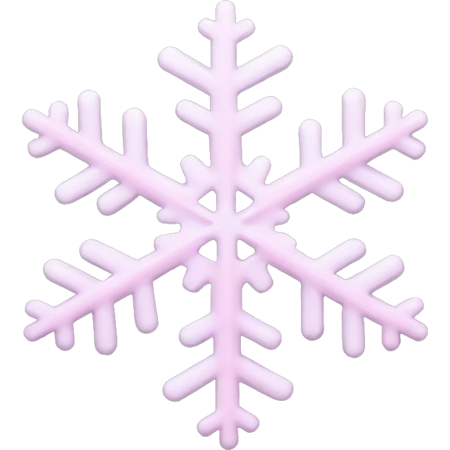 pastel pink snowflake  emoji
