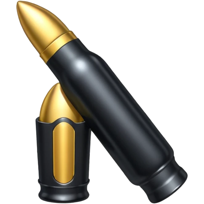 black long bullet 7-.62 emoji