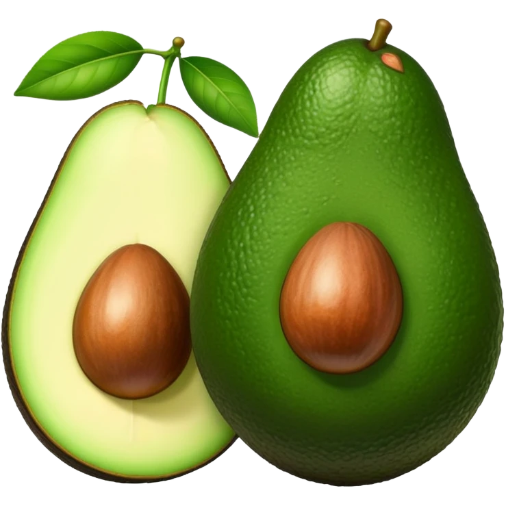 avocado with big lips emoji
