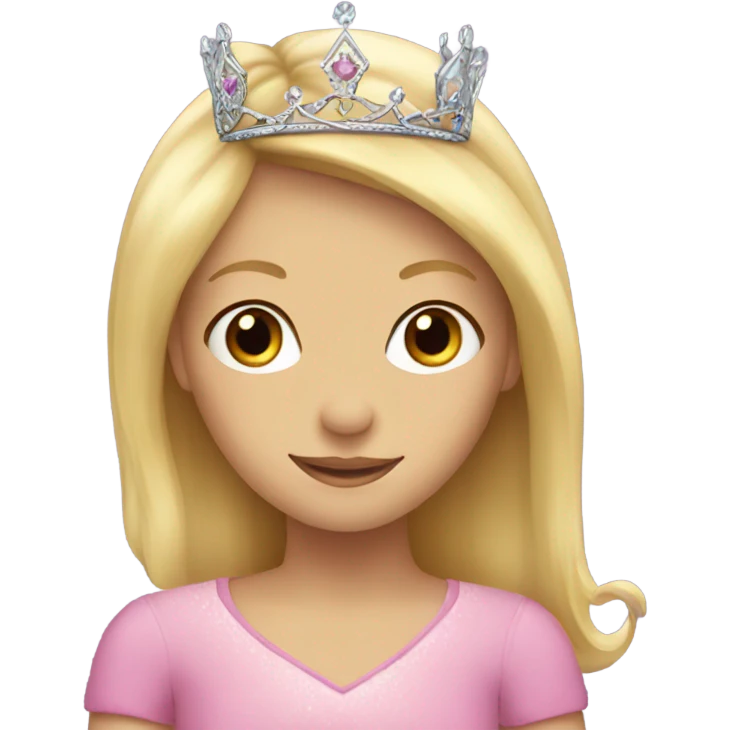 Blonde haired girl with princess crown emoji