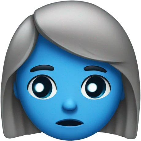 Sad blue emoji