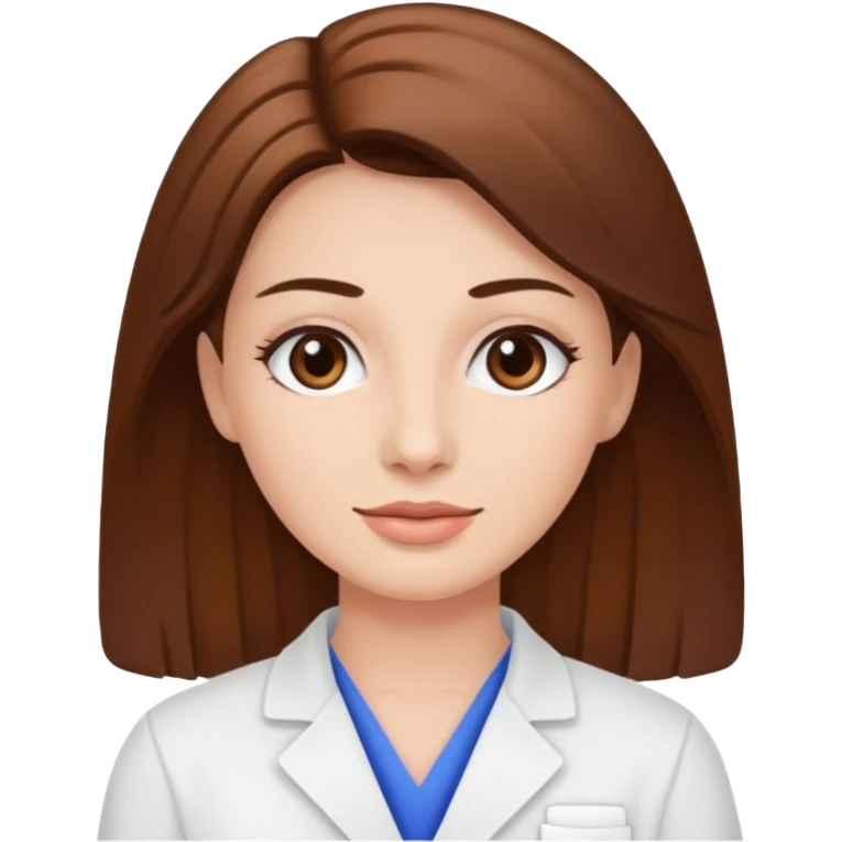 Esthetician with white skin and brown hair  emoji