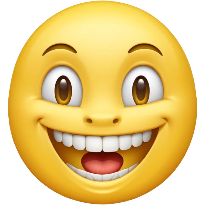 Yellow cartoon smile emoji