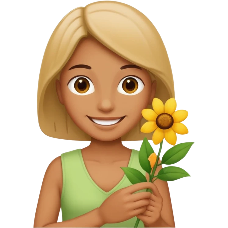 flower-holding person emoji