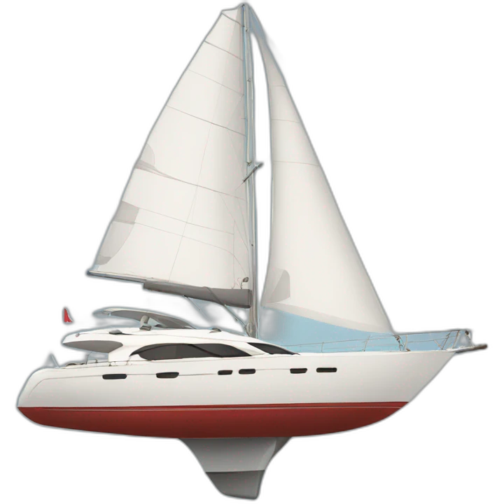yacht in mare emoji