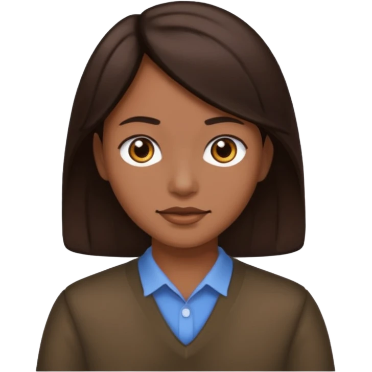 ahora el pelo igual pero un poco mas oscuro emoji