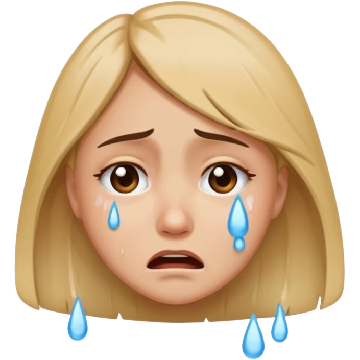 Girl crying emoji