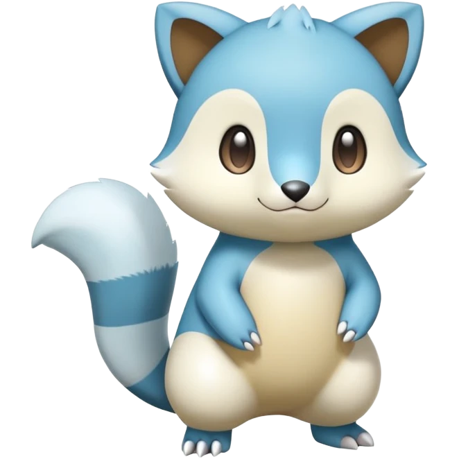 Dewott-Oshawott-Furret-Hybrid (full body) emoji