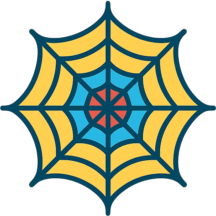 A spider web emoji