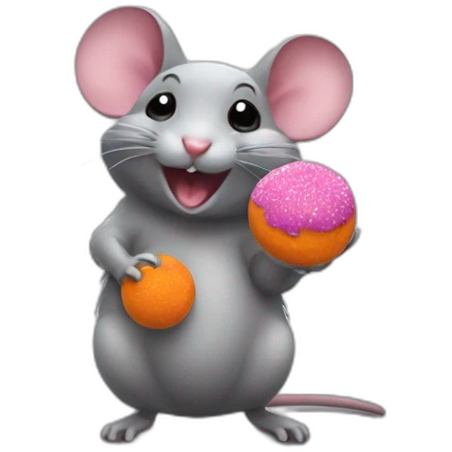 Un rat qui demande des bonbons pour halloween emoji