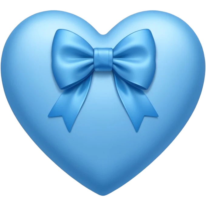 blue heart with a bow emoji