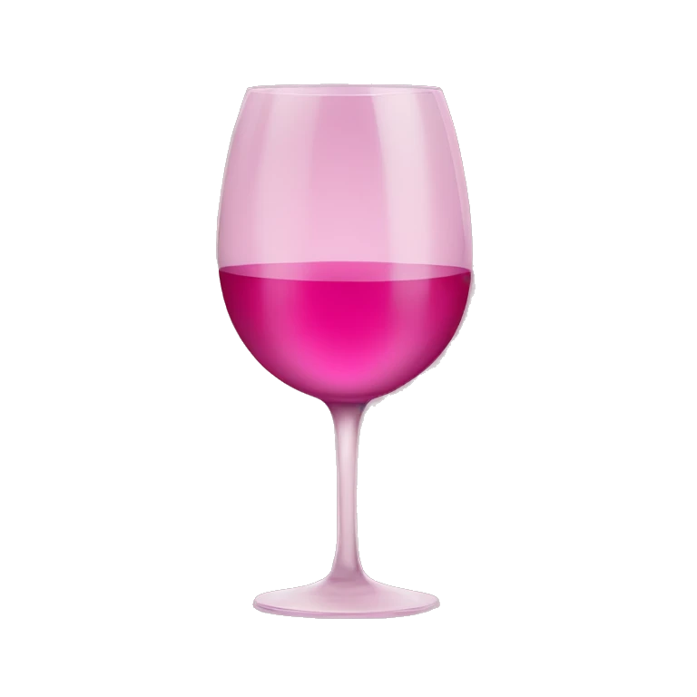 pink glass of wine  emoji