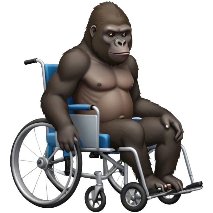 Gorila în a wheelchair emoji
