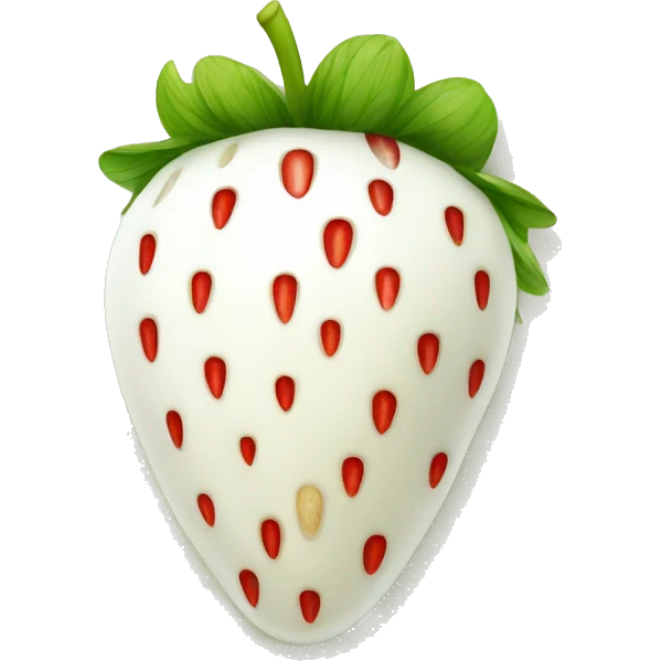 White strawberry  emoji