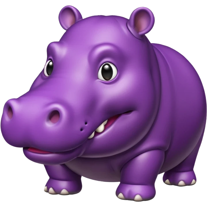 A hippo made of eggplant emoji