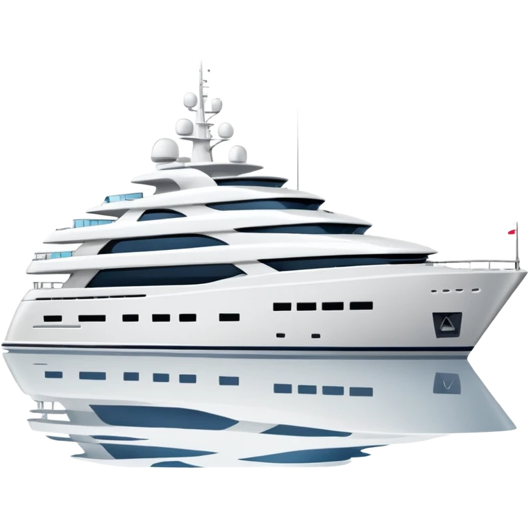 large yacht facing to the left on white background emoji