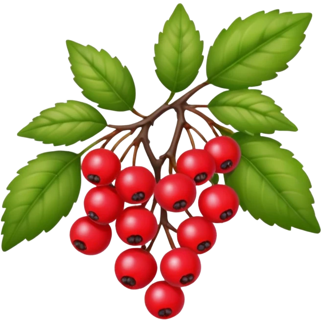 bush with a few berries emoji