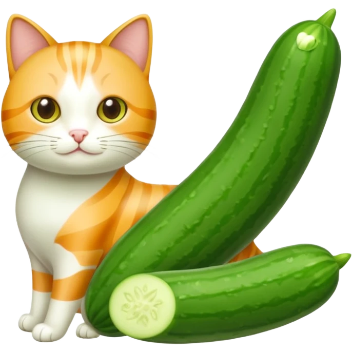 Cucumber cat emoji
