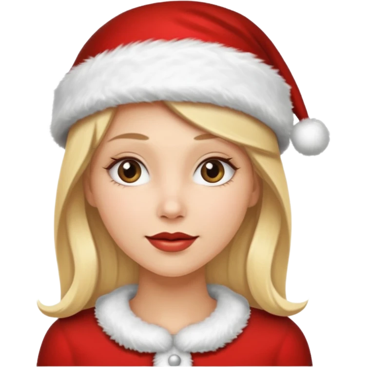 Blondie woman santa clauss emoji
