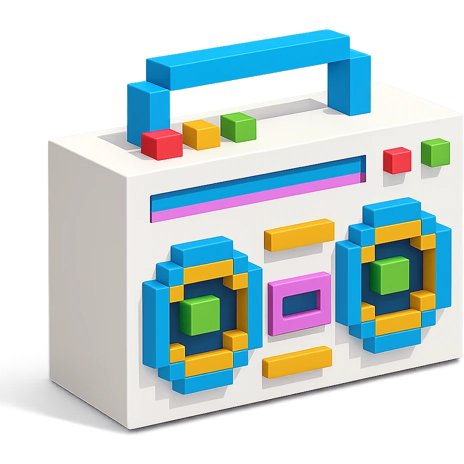 white boombox emoji
