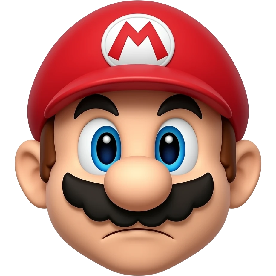 super mario bros sad face 3d emoji