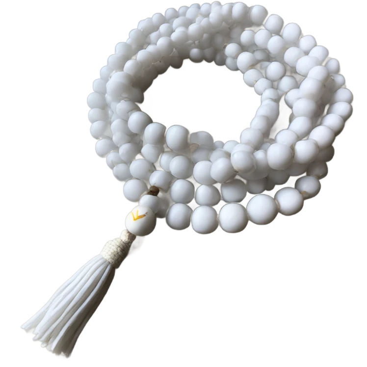 Mala beads white emoji