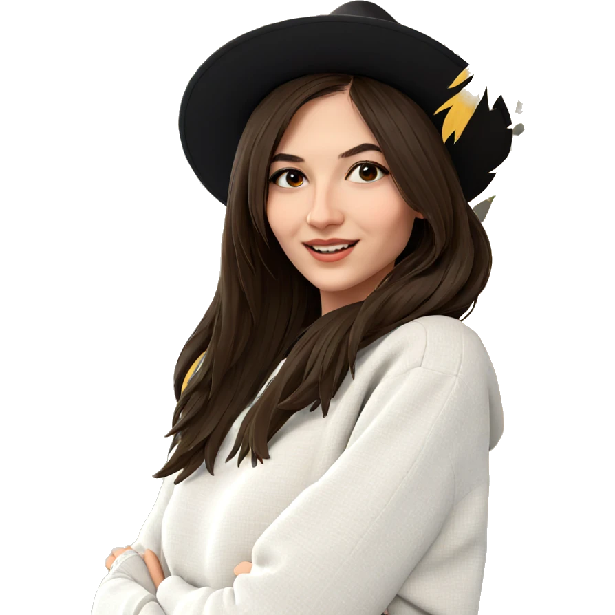 smiling girl in outdoor sweater emoji