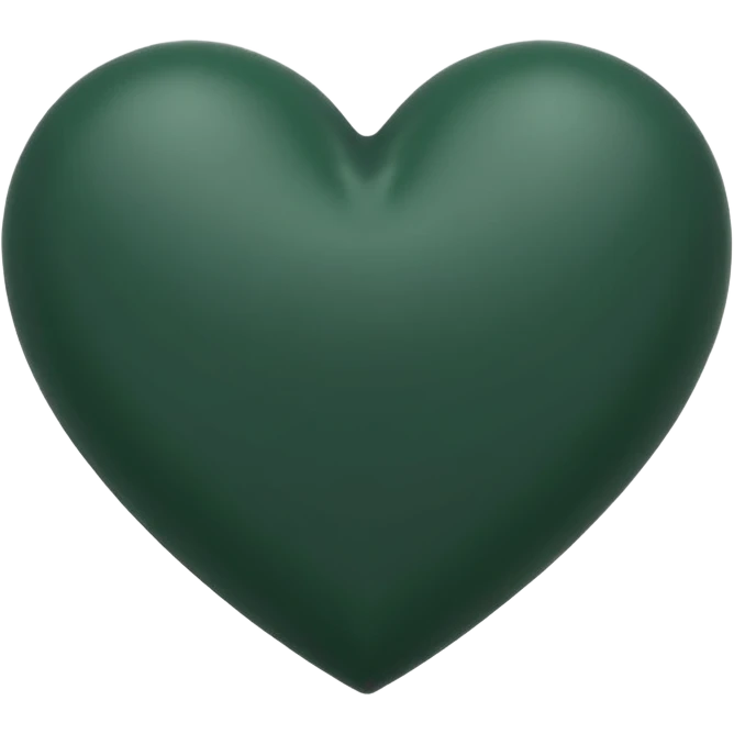 Forest green matte heart emoji