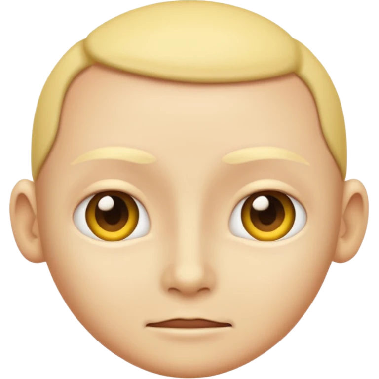 Human emoji with *NO* eyebrows staring into your soul  emoji