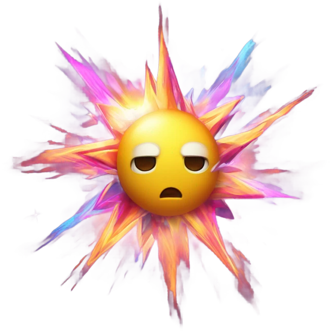 astral projection explosive star contained inside a ball emoji
