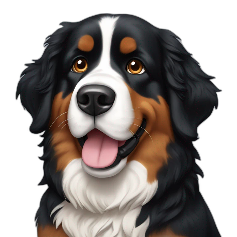 Bernese mountain dog give me five emoji